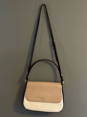 Kate Spade Three-Tone Bag in Tan, Black, and White